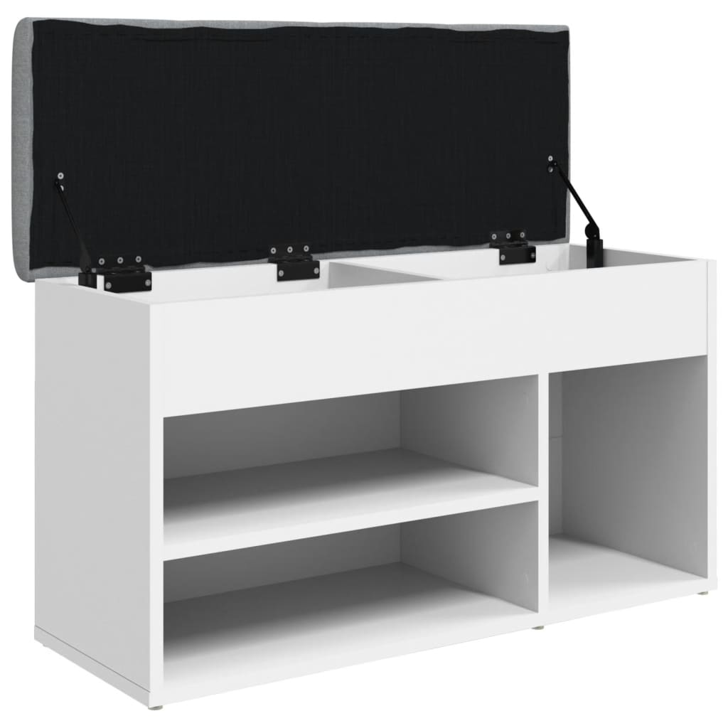 fehér cipőpad 82 x 32 x 45,5 cm rétegelt fából