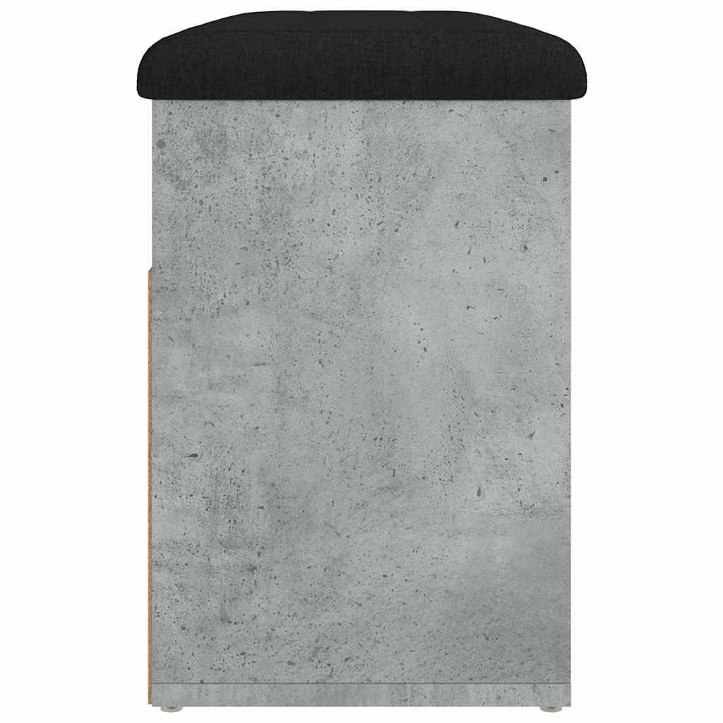 betonszürke szerelt fa cipőtároló pad 82 x 32 x 45,5 cm