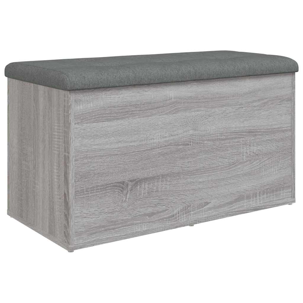 szürke sonoma színű szerelt fa tárolópad 82 x 42 x 45 cm