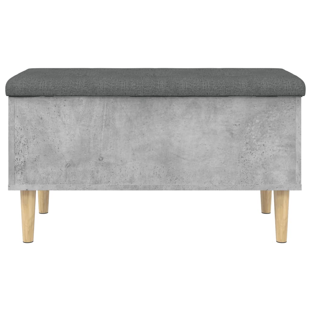 betonszürke szerelt fa tárolópad 82x42x46 cm