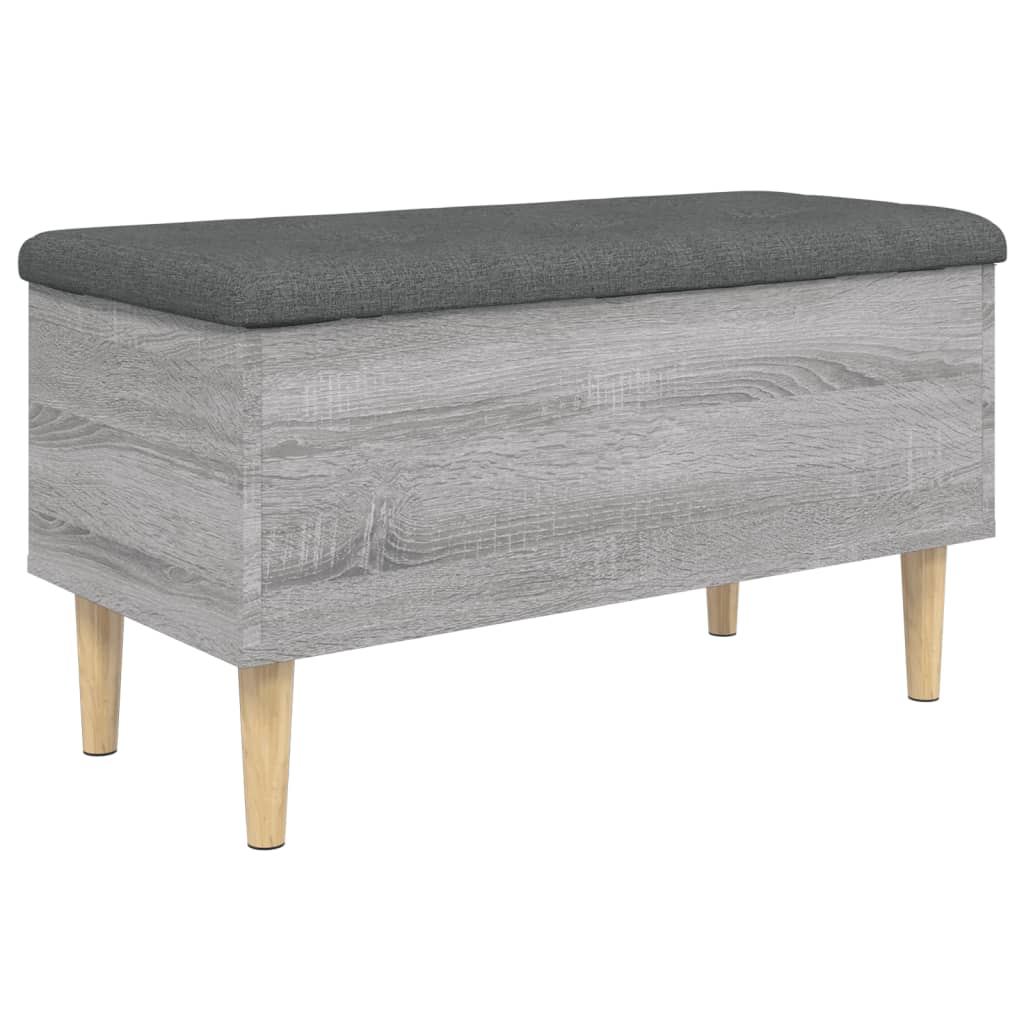szürke sonoma színű szerelt fa tárolópad 82x42x46 cm