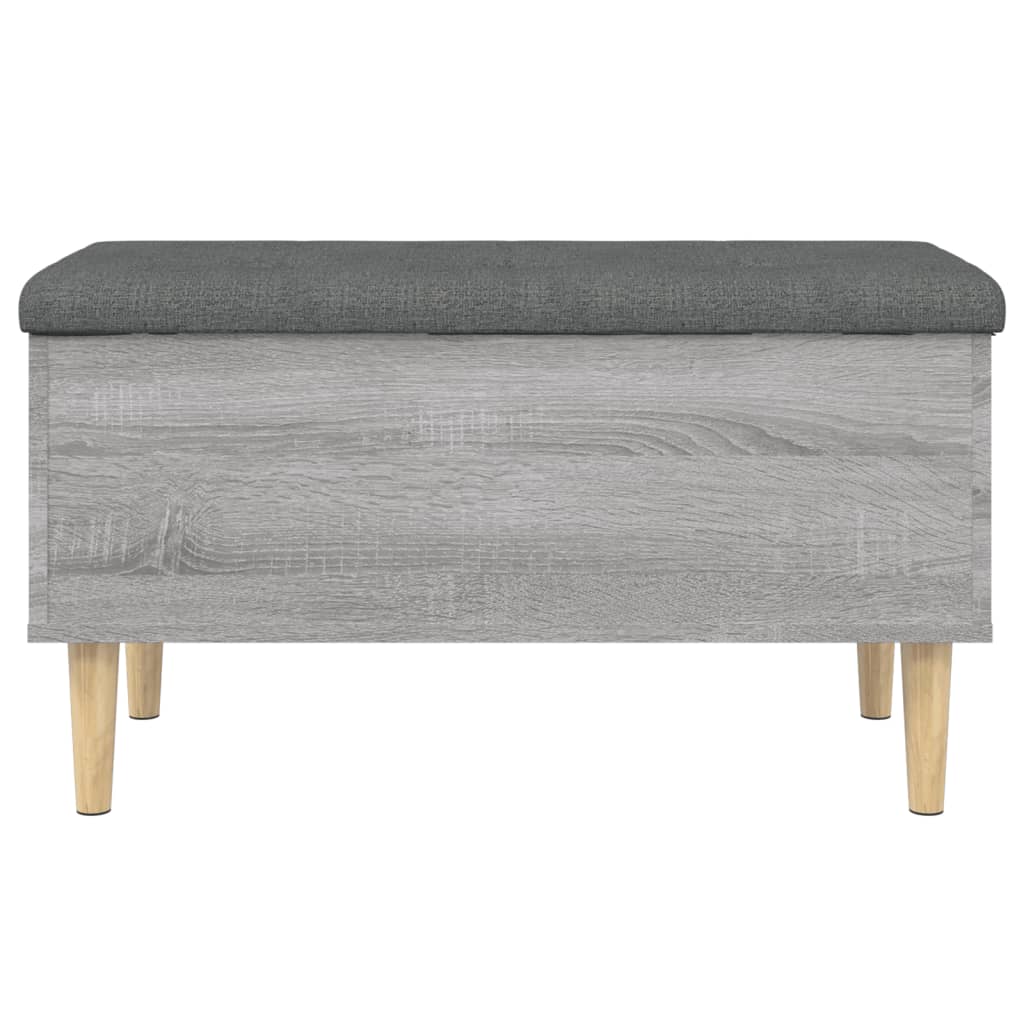 szürke sonoma színű szerelt fa tárolópad 82x42x46 cm