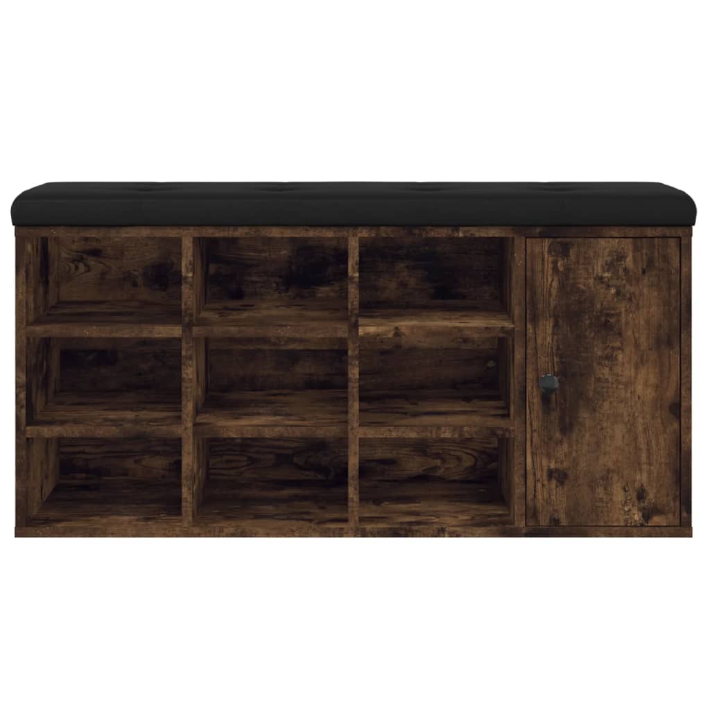 füstös tölgy színű szerelt fa cipőpad 102 x 32 x 50 cm