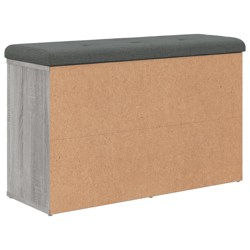 szürke sonoma színű szerelt fa cipőtároló pad 82 x 32 x 50 cm