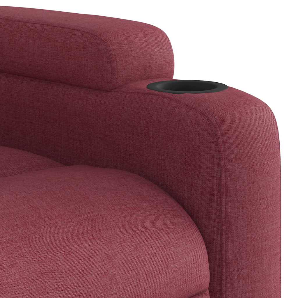 bordó szövet elektromos dönthető fotel