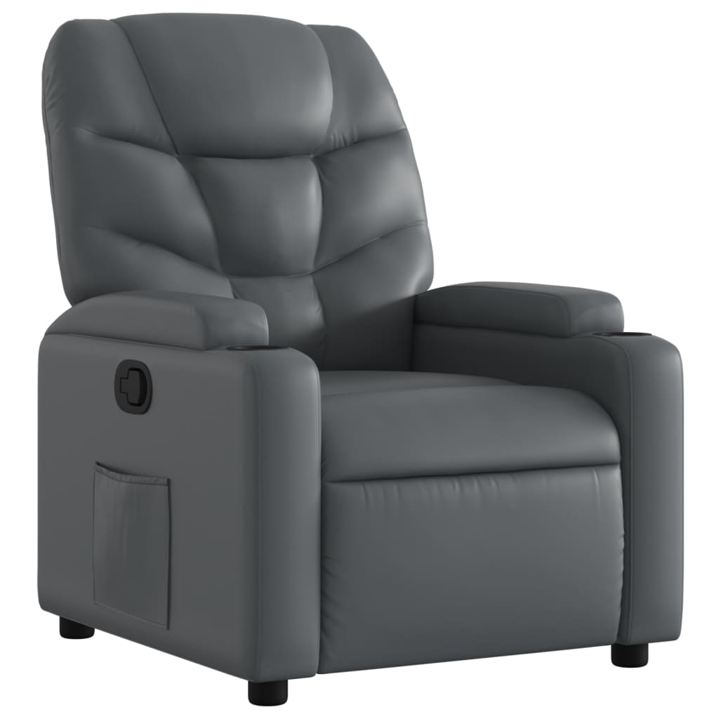 szürke műbőr relaxfotel