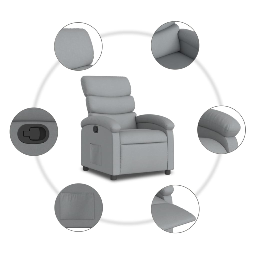 világosszürke szövet relaxfotel