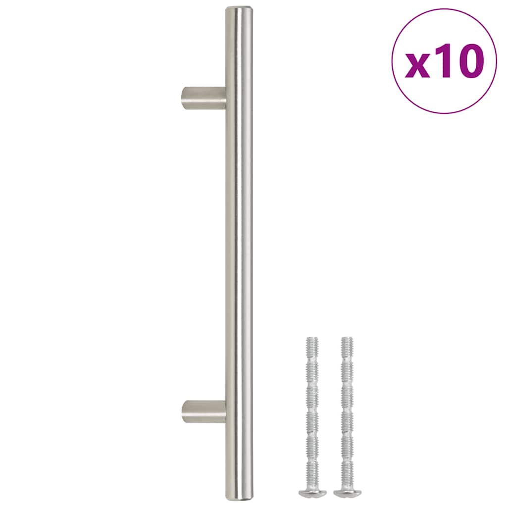 10 db ezüst rozsdamentes acél szekrényfogantyú 160 mm