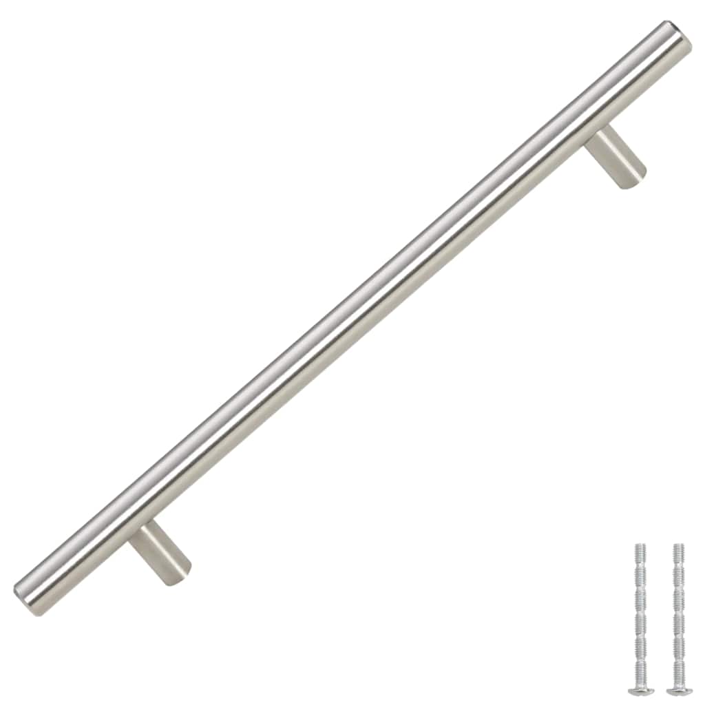5 db ezüst rozsdamentes acél szekrényfogantyú 192 mm