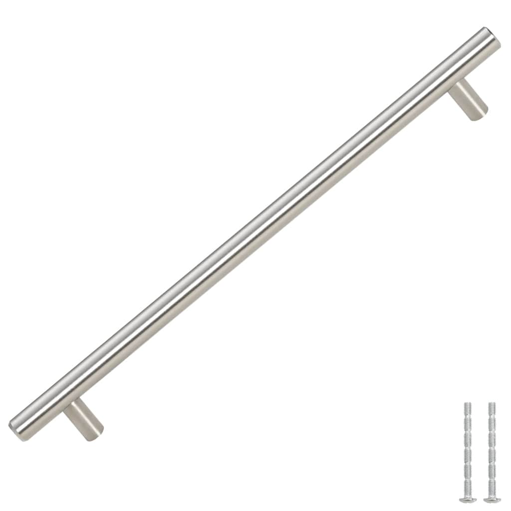 5 db ezüst rozsdamentes acél szekrényfogantyú 224 mm
