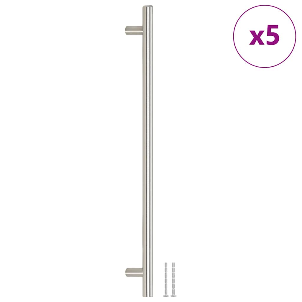 5 db ezüst rozsdamentes acél szekrényfogantyú 320 mm