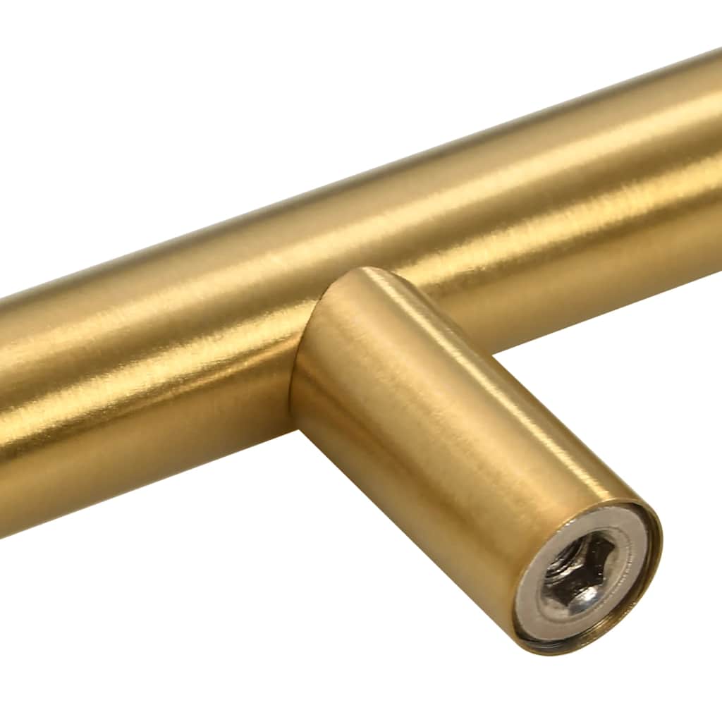 10 db aranyszínű rozsdamentes acél szekrényfogantyú 64 mm