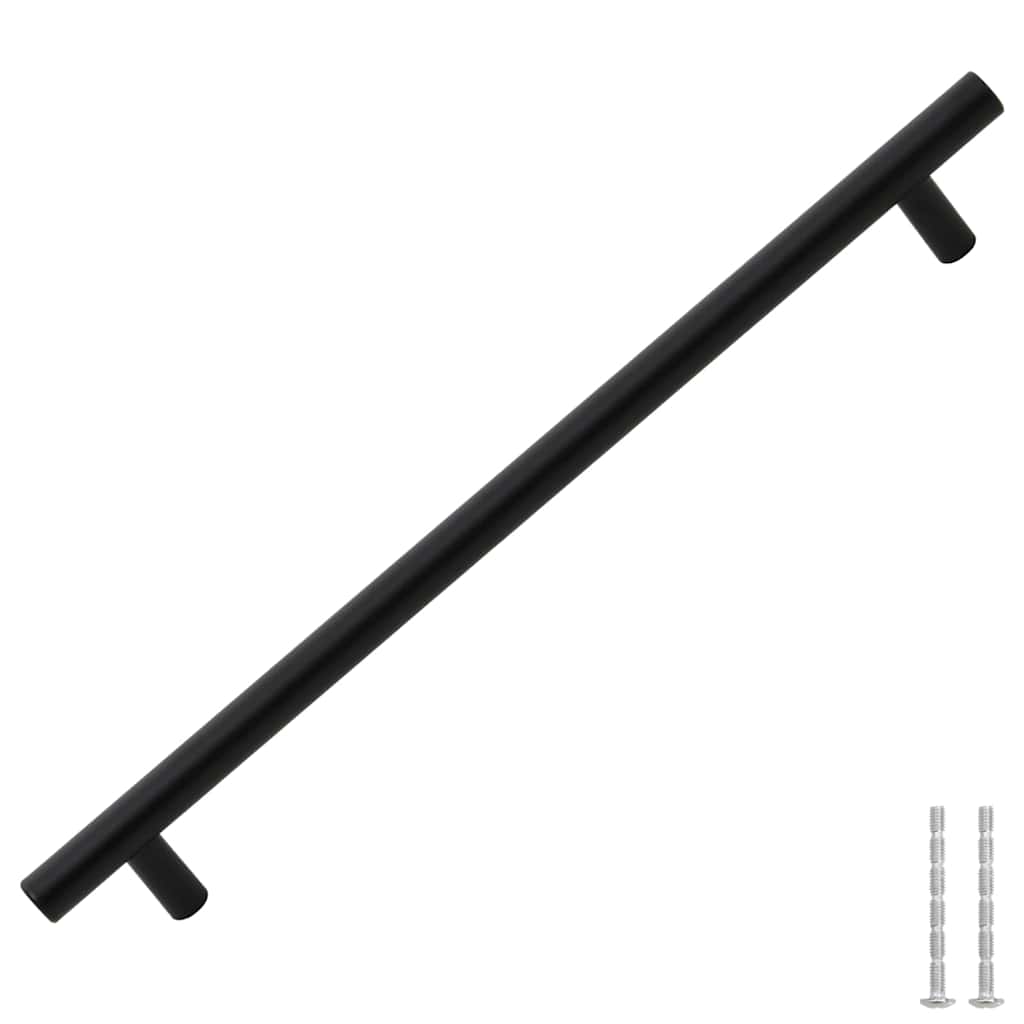 5 db fekete rozsdamentes acél szekrényfogantyú 224 mm