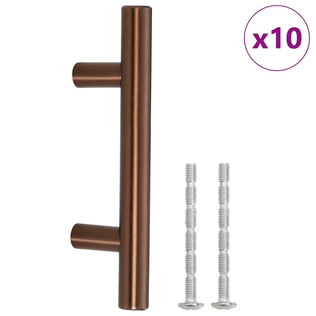 10 db bronz rozsdamentes acél szekrényfogantyú 64 mm