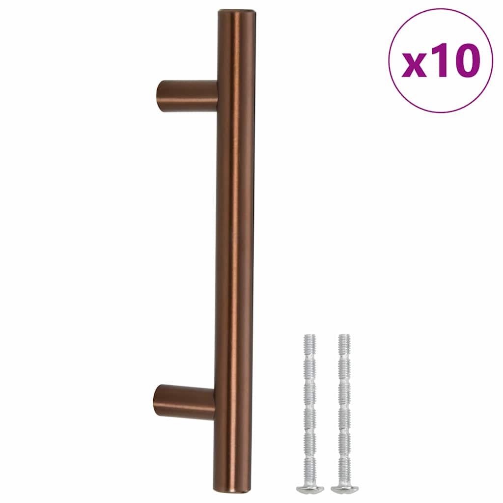 10 db bronz rozsdamentes acél szekrényfogantyú 96 mm