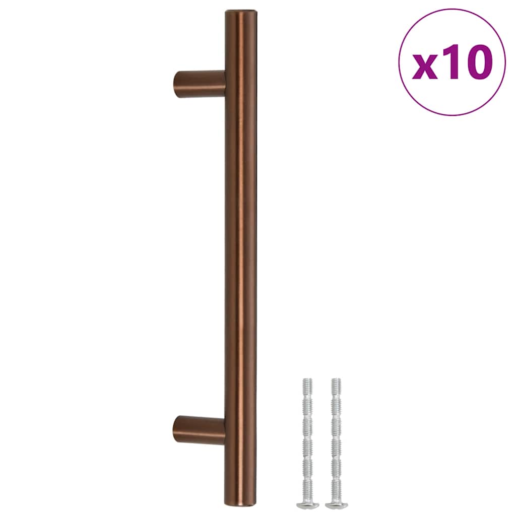10 db bronz rozsdamentes acél szekrényfogantyú 128 mm