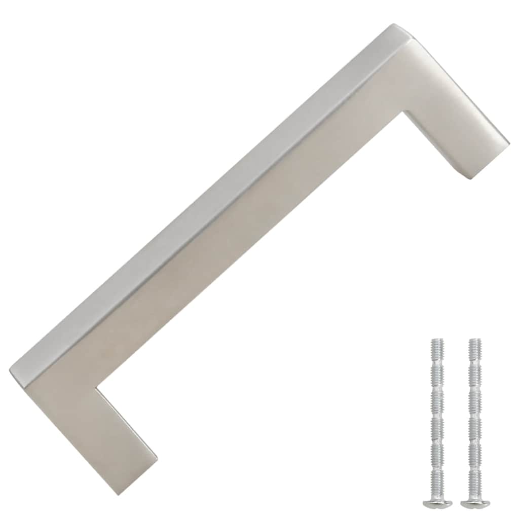 10 db ezüst rozsdamentes acél szekrényfogantyú 96 mm