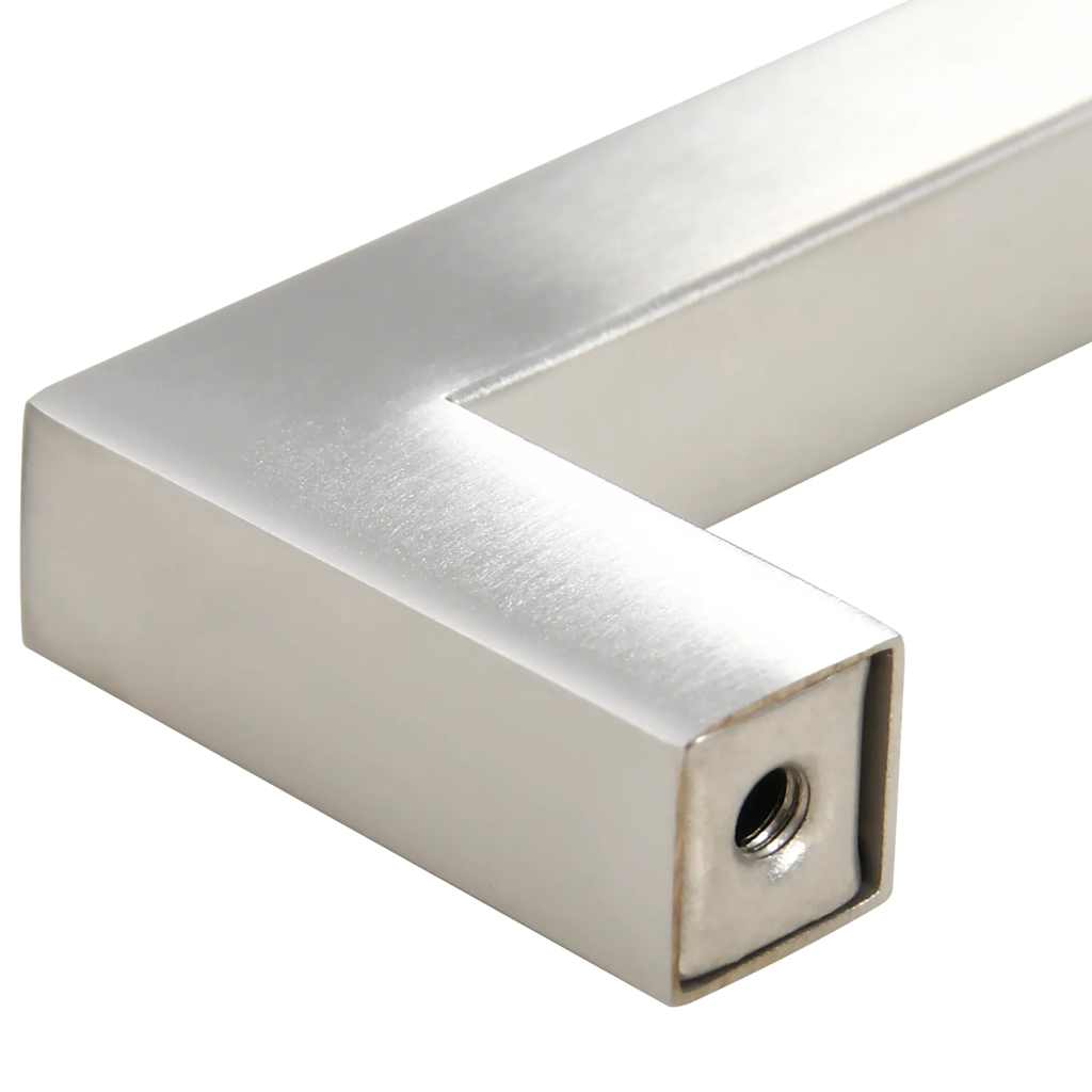 10 db ezüst rozsdamentes acél szekrényfogantyú 128 mm
