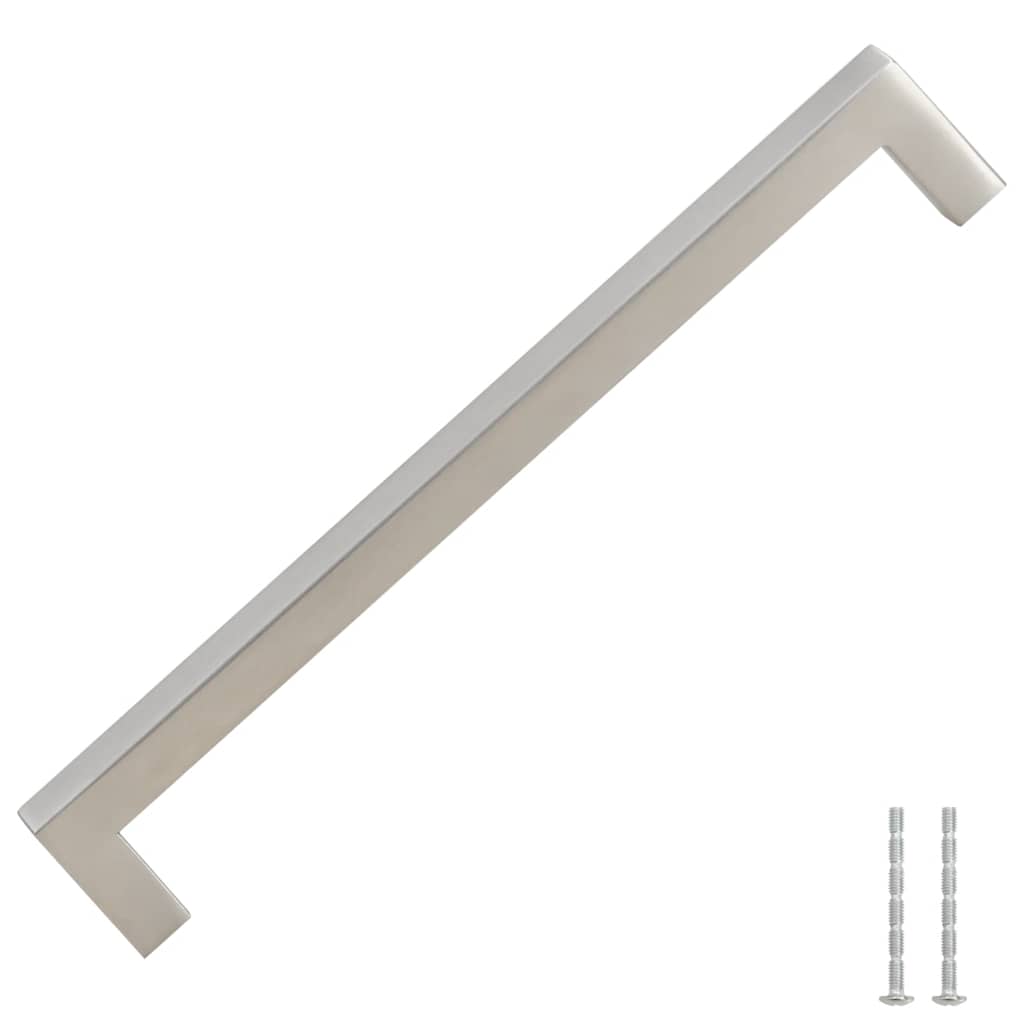 5 db ezüst rozsdamentes acél szekrényfogantyú 192 mm