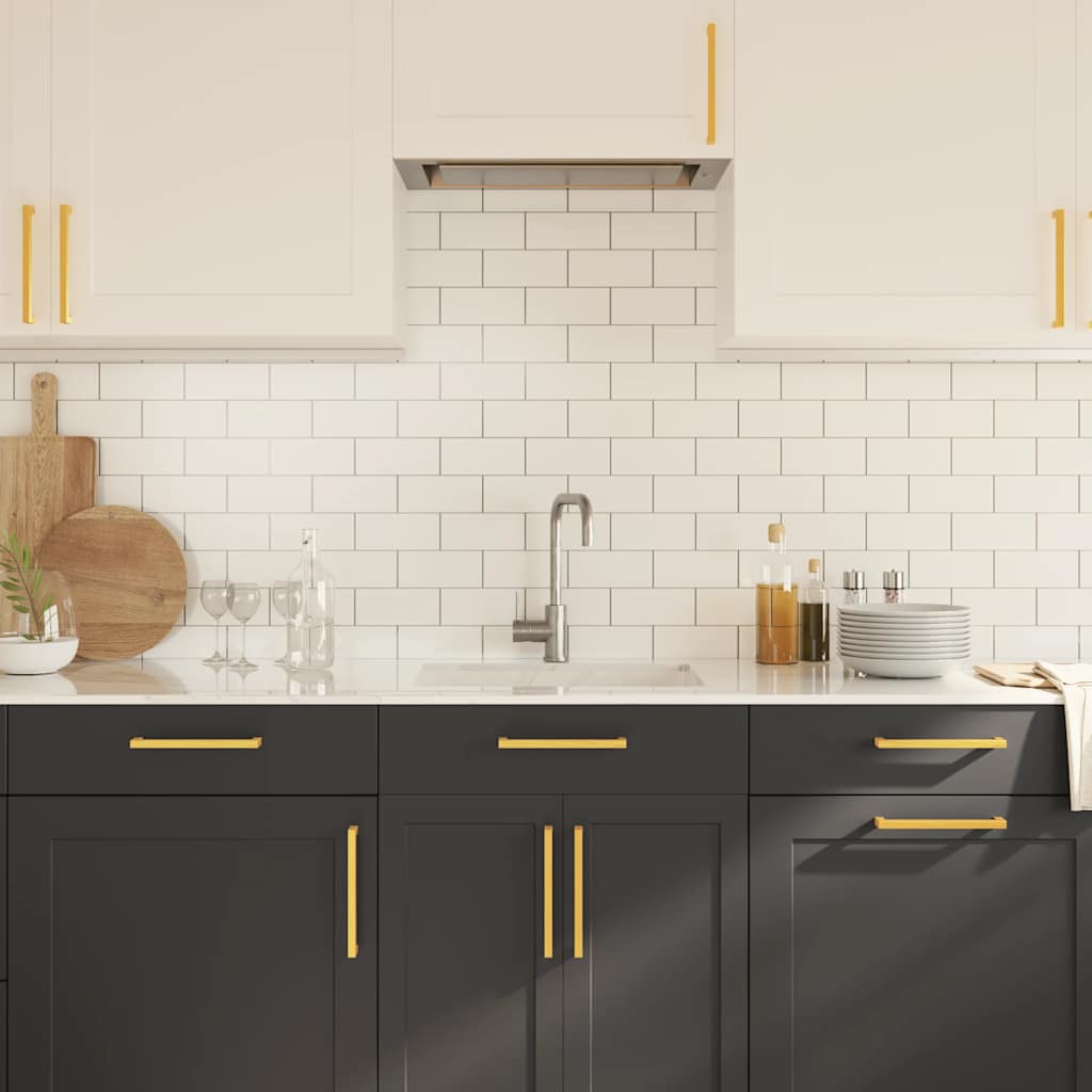 5 db aranyszínű rozsdamentes acél szekrényfogantyú 192 mm