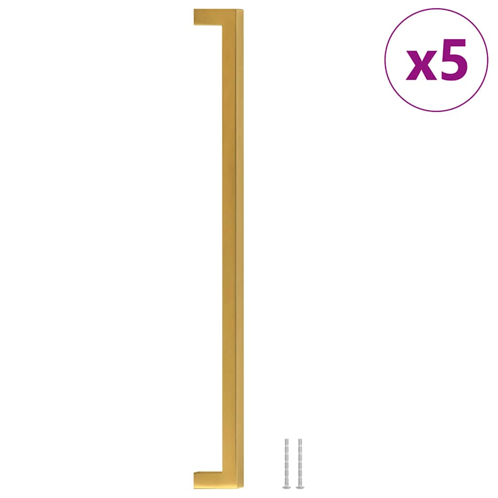 5 db aranyszínű rozsdamentes acél szekrényfogantyú 320 mm