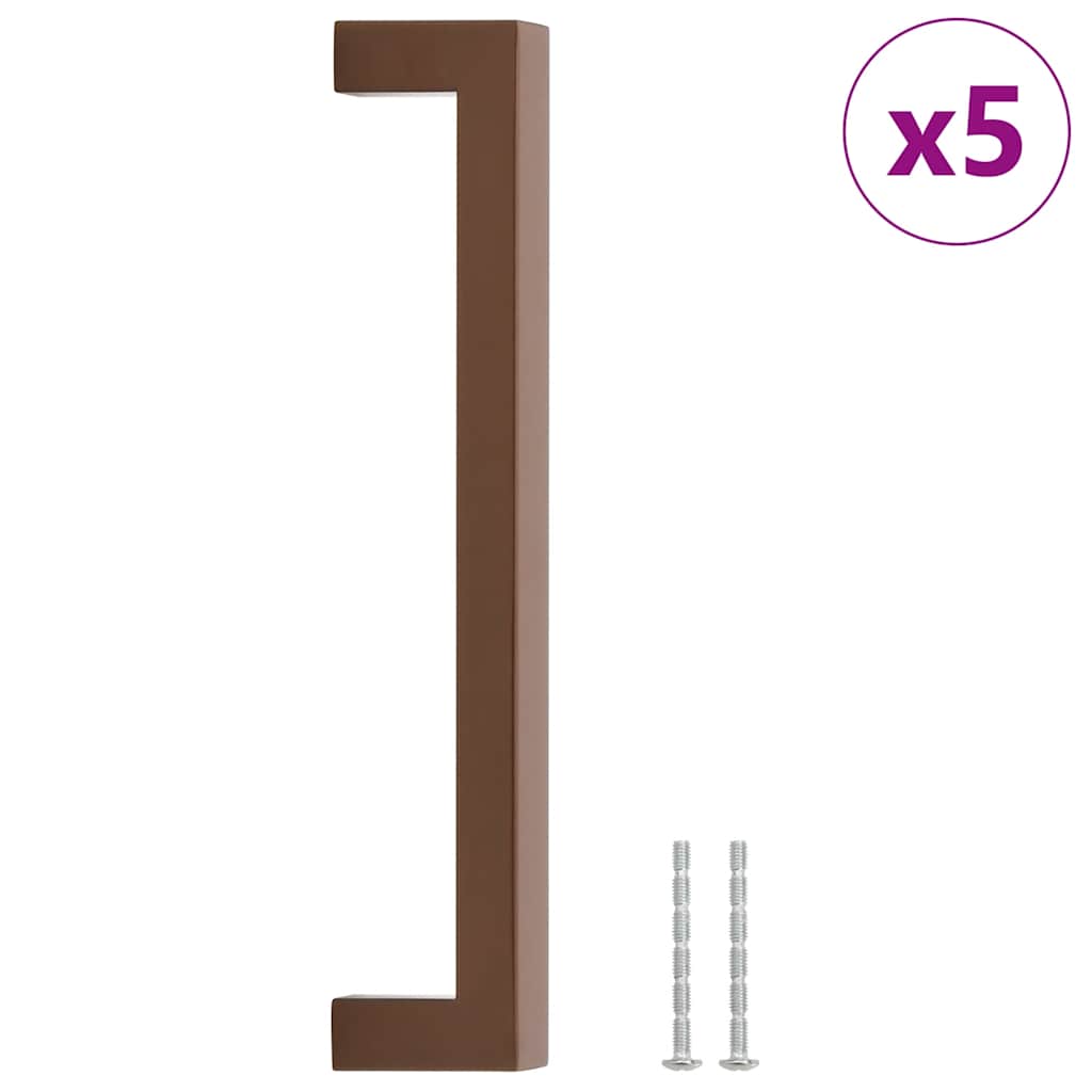 5 db bronz rozsdamentes acél szekrényfogantyú 192 mm