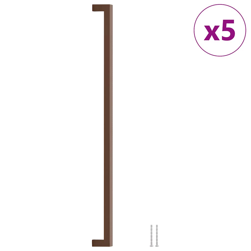 5 db bronz rozsdamentes acél szekrényfogantyú 480 mm