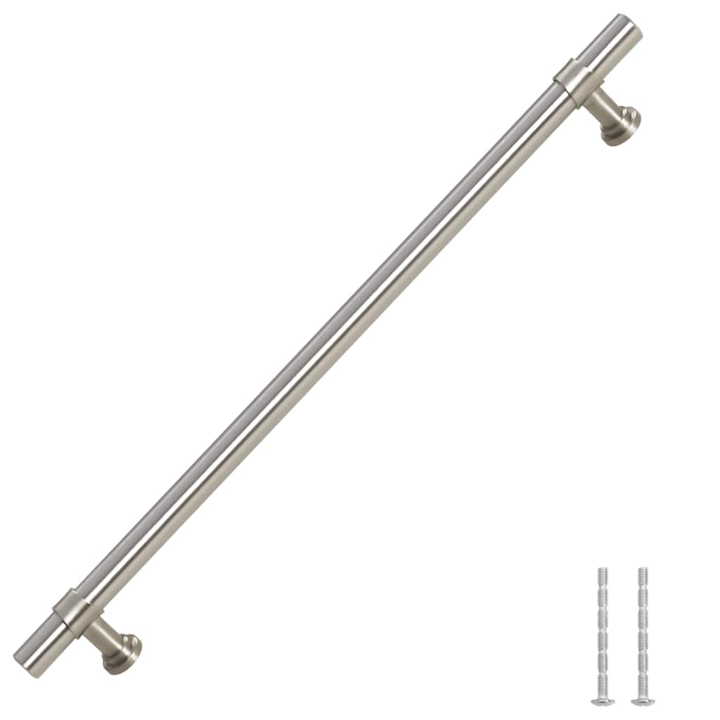 5 db ezüst rozsdamentes acél szekrényfogantyú 224 mm