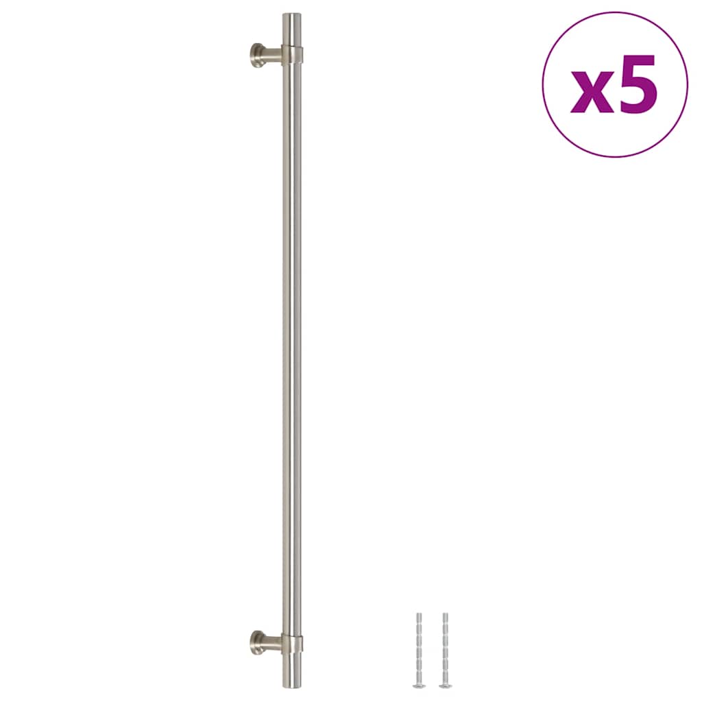 5 db ezüst rozsdamentes acél szekrényfogantyú 320 mm