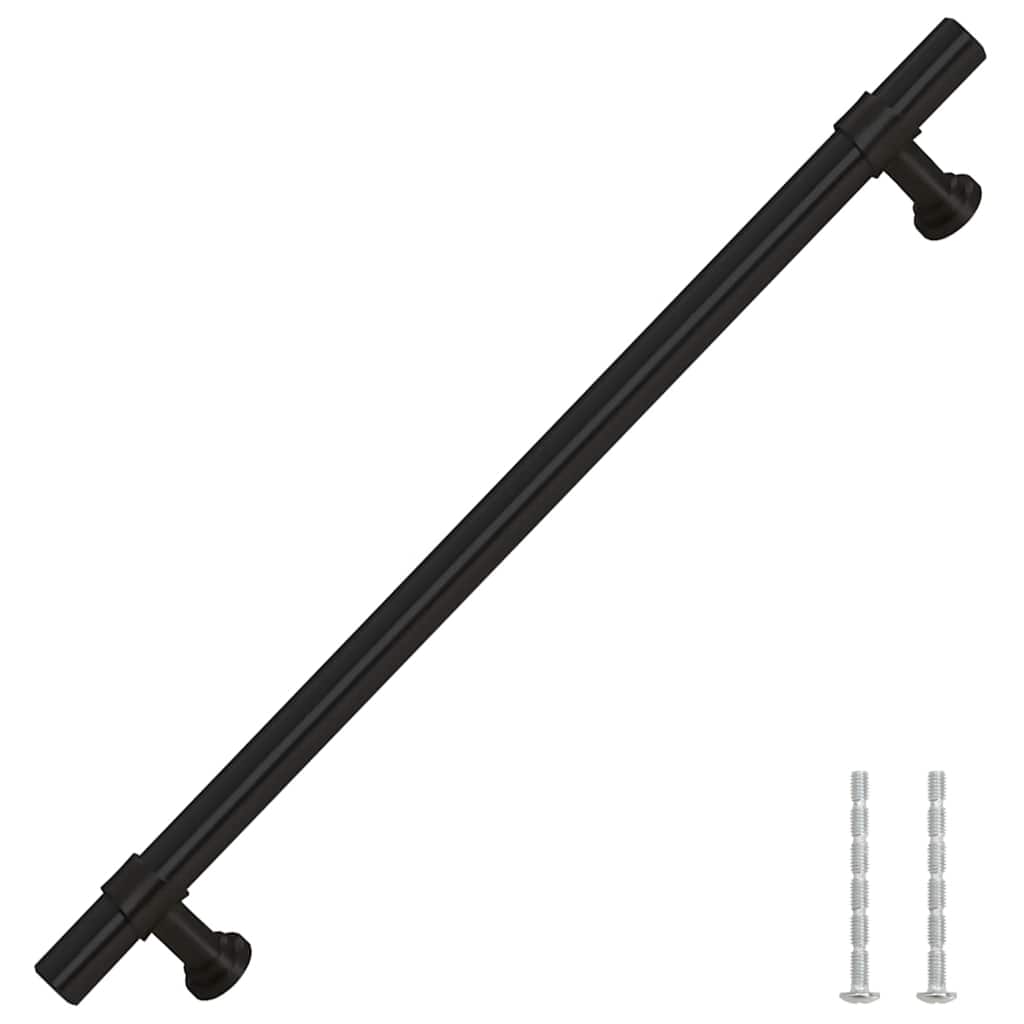 5 db fekete rozsdamentes acél szekrényfogantyú 192 mm