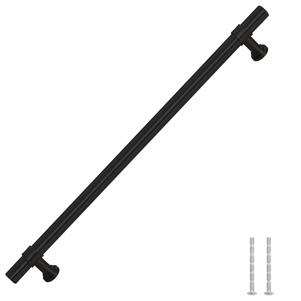 5 db fekete rozsdamentes acél szekrényfogantyú 224 mm