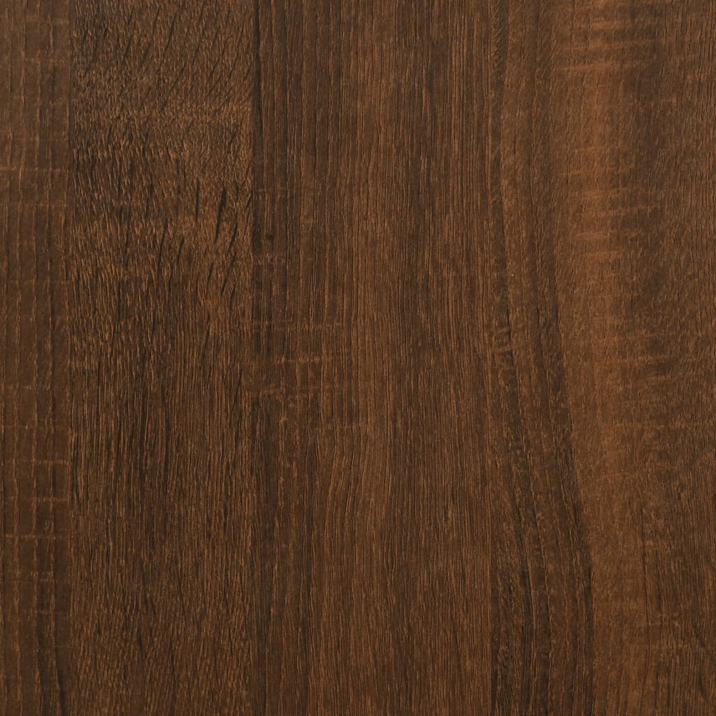 4-szintes barna tölgy szerelt fa könyvespolc 100x33x145,5 cm