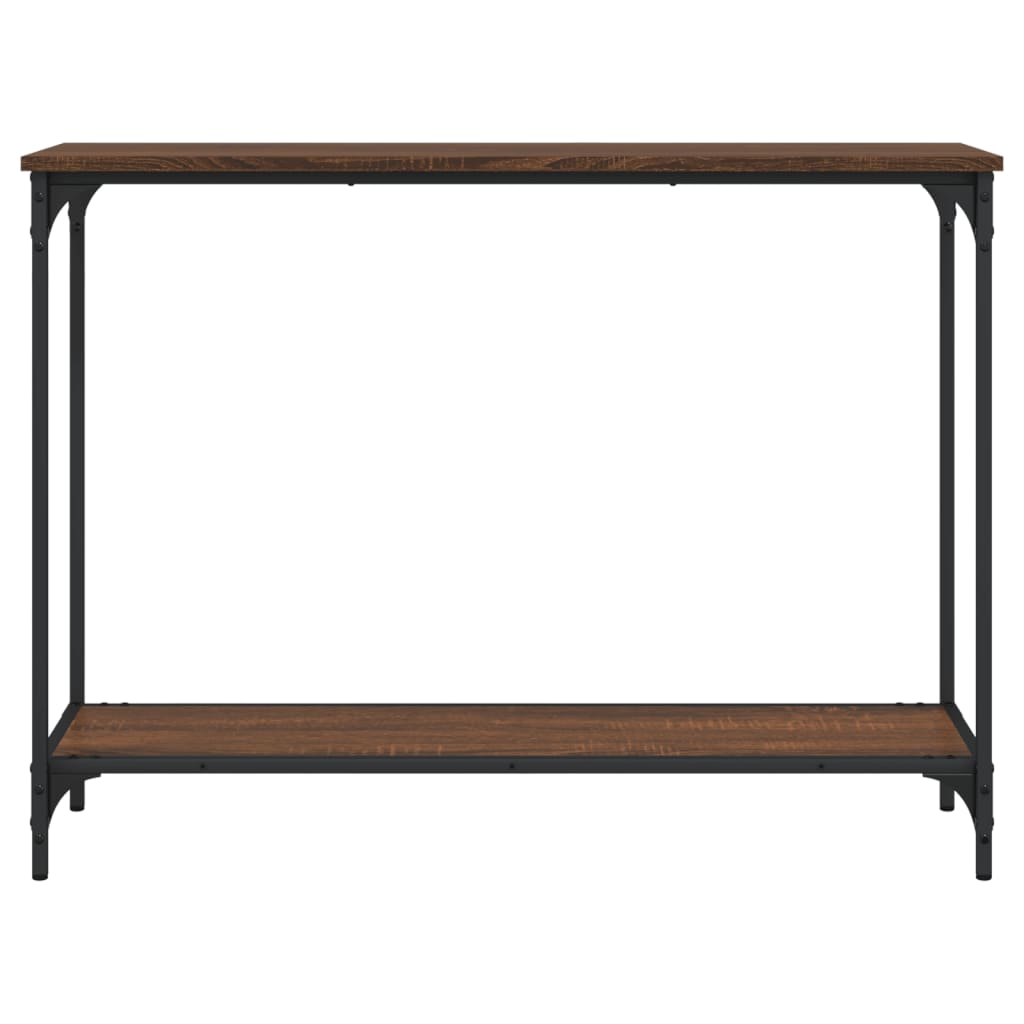 barna tölgyszínű szerelt fa tálalóasztal 101x30,5x75 cm