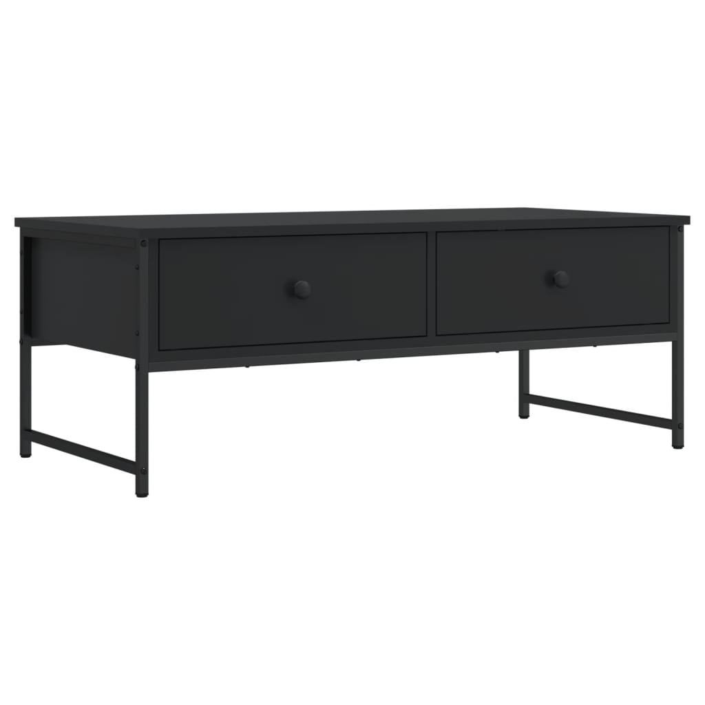 fekete szerelt fa dohányzóasztal 101x49x39,5 cm