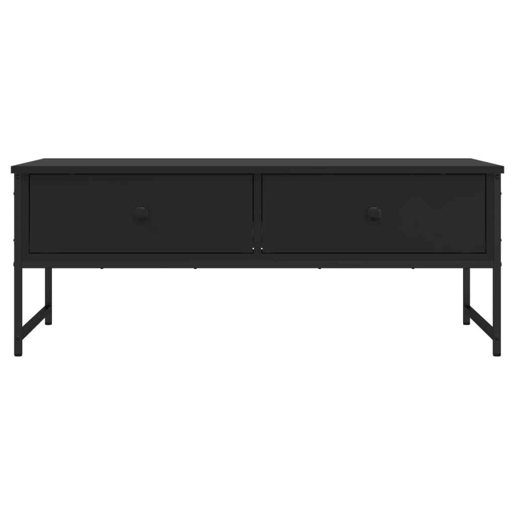 fekete szerelt fa dohányzóasztal 101x49x39,5 cm