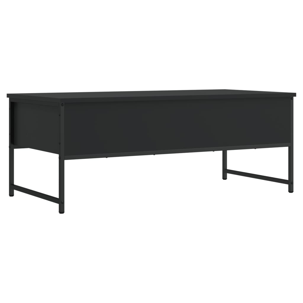fekete szerelt fa dohányzóasztal 101x49x39,5 cm