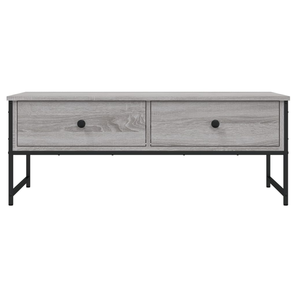 szürke sonoma színű szerelt fa dohányzóasztal 101x49x39,5 cm