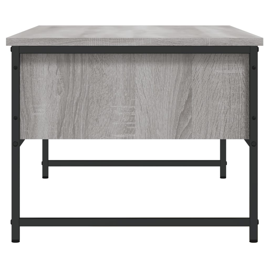 szürke sonoma színű szerelt fa dohányzóasztal 101x49x39,5 cm