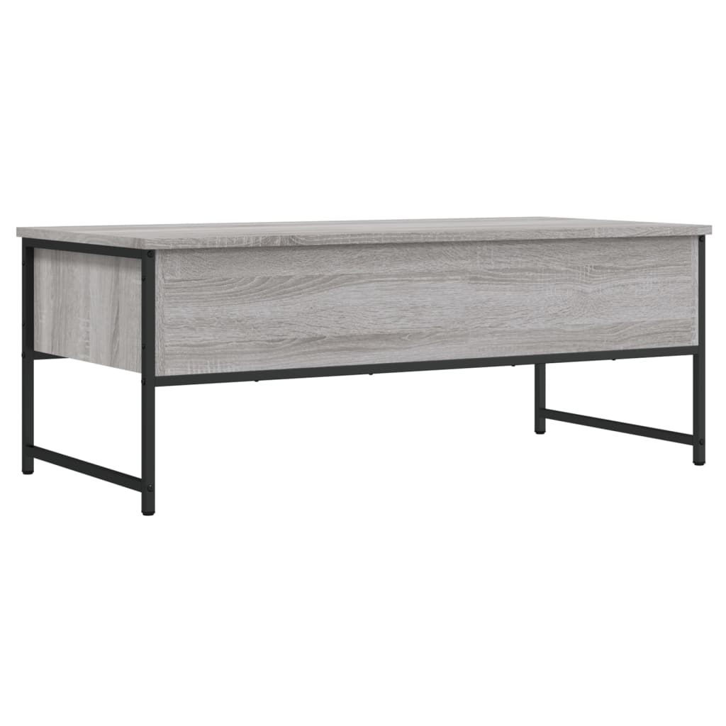 szürke sonoma színű szerelt fa dohányzóasztal 101x49x39,5 cm