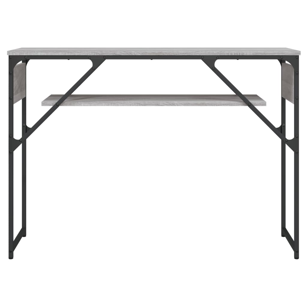 szürke sonoma színű szerelt fa tálalóasztal polccal 105x30x75cm
