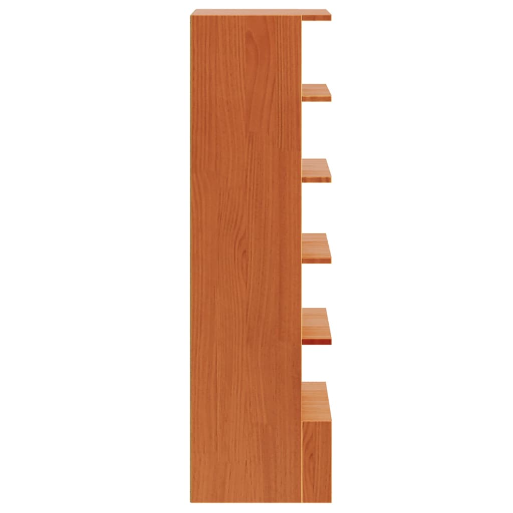 viaszbarna tömör fenyőfa cipőszekrény 52 x 30 x 104 cm