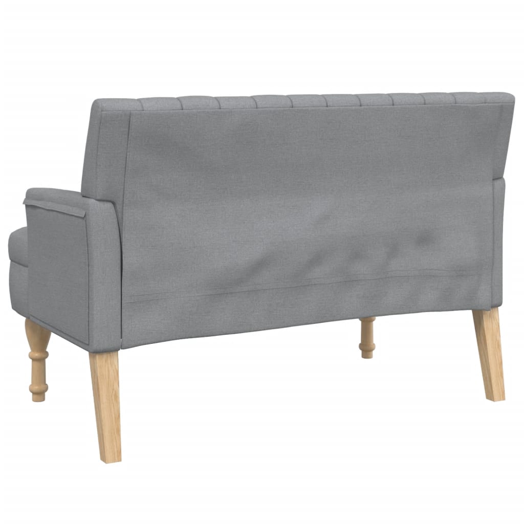 világosszürke szövetpad párnákkal 113x64,5x75,5 cm
