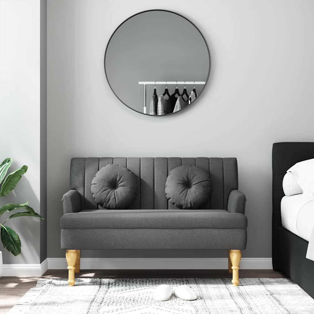 sötétszürke szövetpad párnákkal 113x64,5x75,5 cm