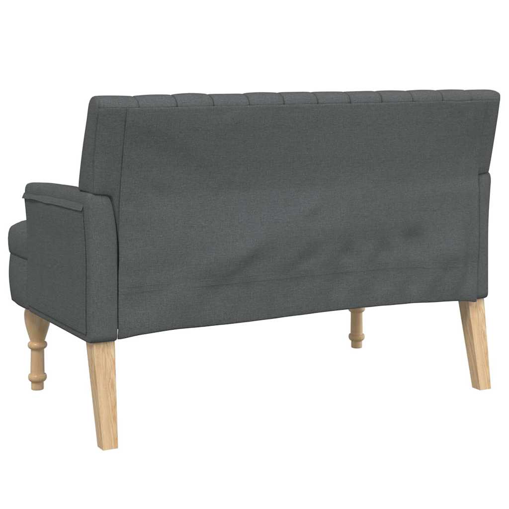 sötétszürke szövetpad párnákkal 113x64,5x75,5 cm