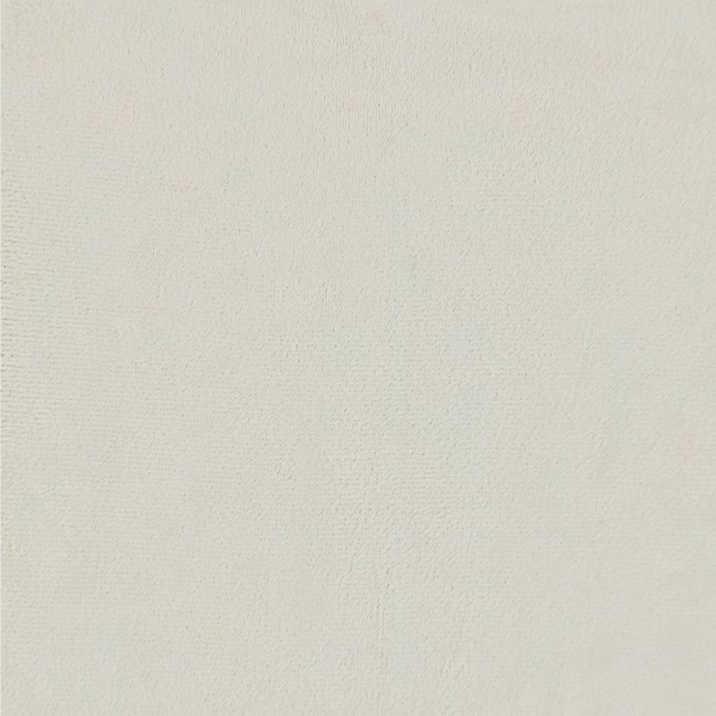 krémszínű bársony pad párnákkal 120,5 x 65 x 75 cm