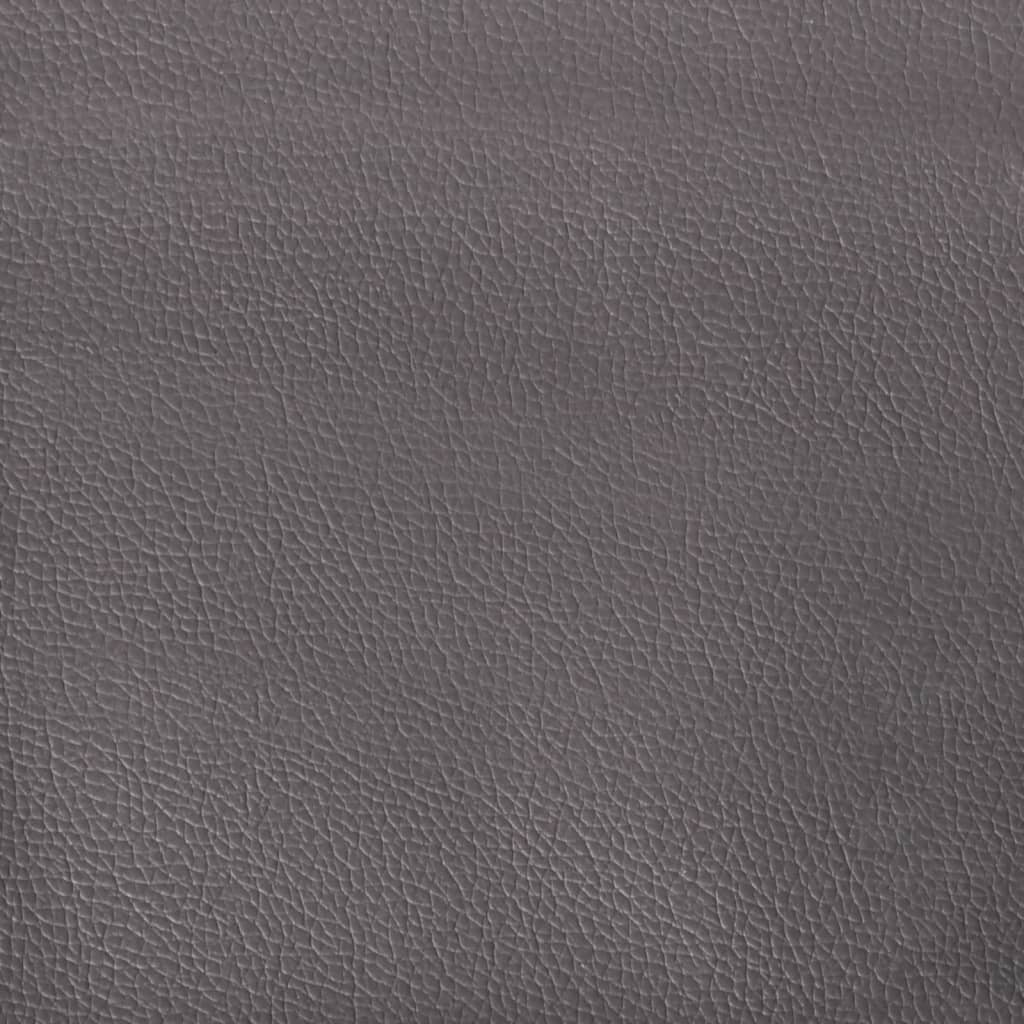 szürke műbőr pad háttámlával 112x65,5x75 cm