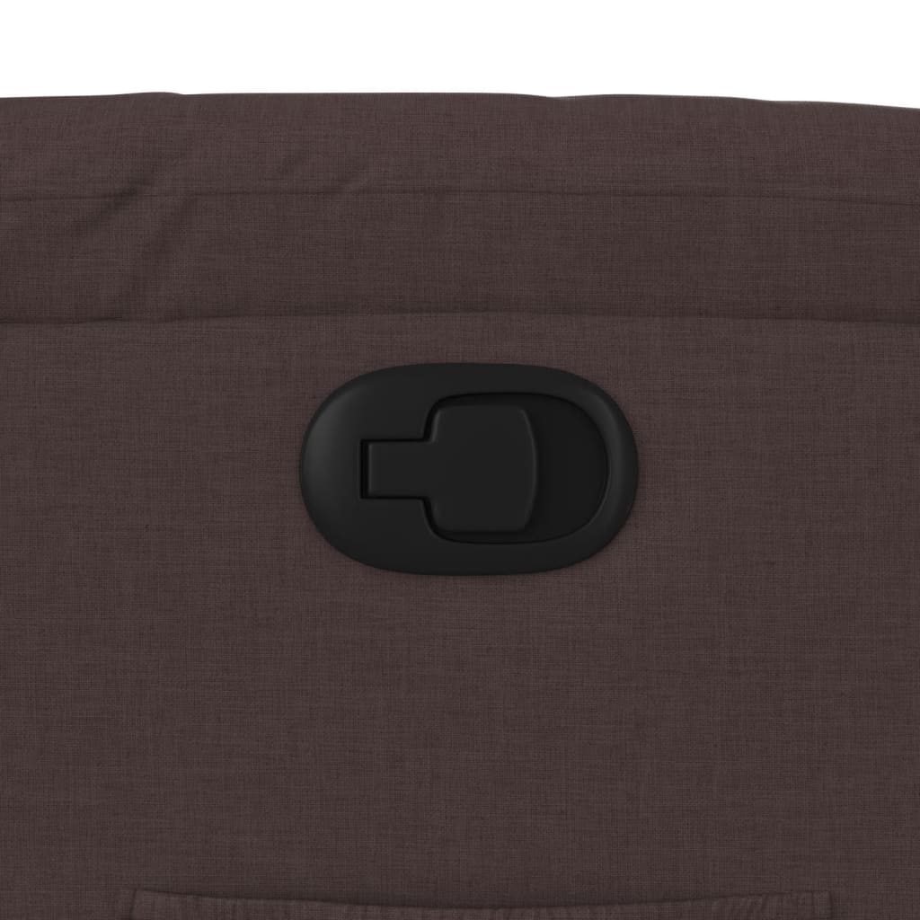 sötétbarna szövet dönthető fotel