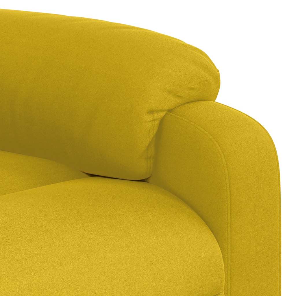 sárga bársony dönthető fotel