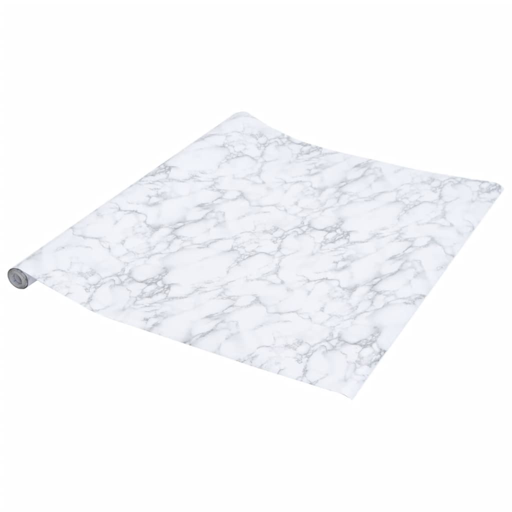 öntapadós márványfehér PVC bútormatricák 90 x 500 cm