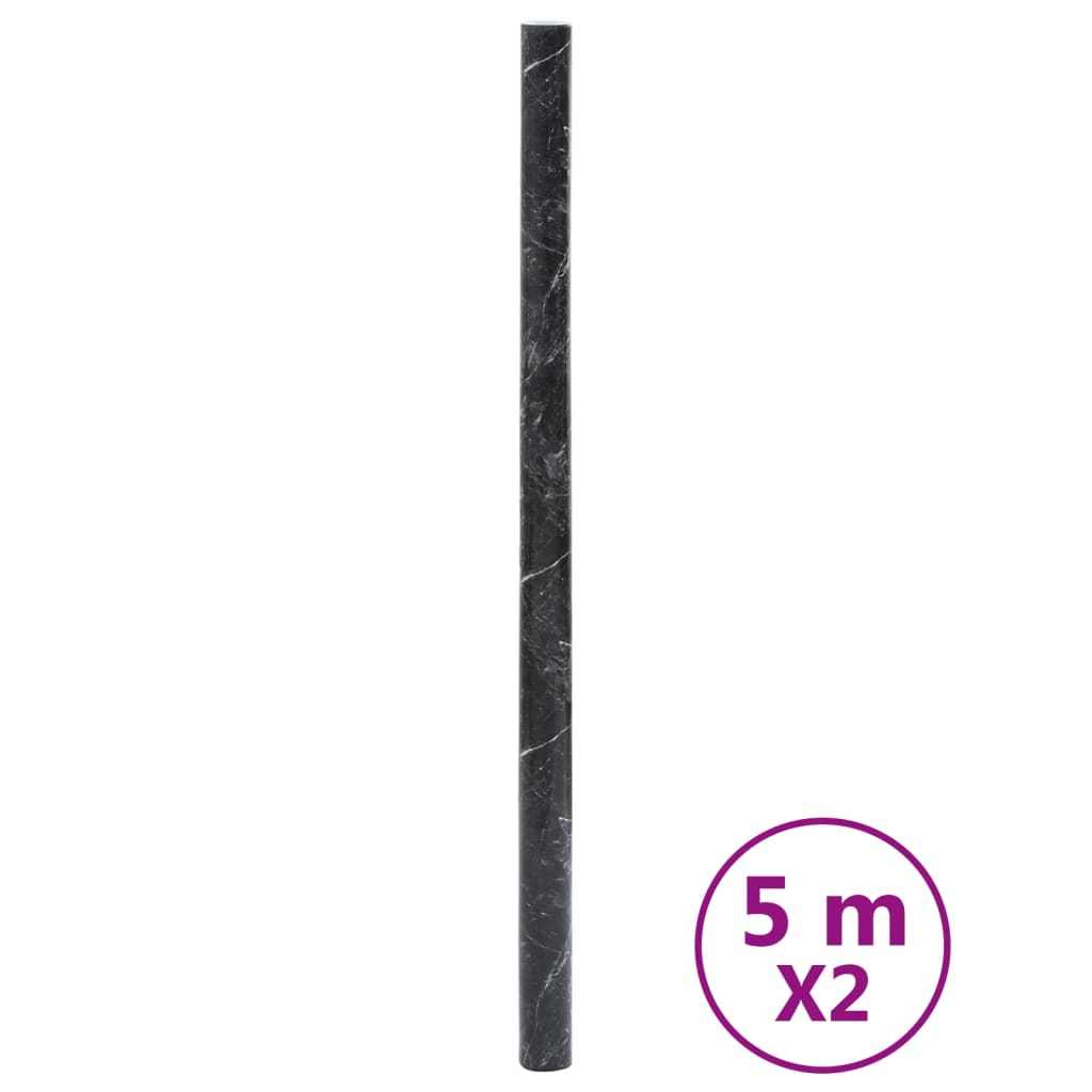 öntapadós márványfekete PVC bútormatricák 90 x 500 cm